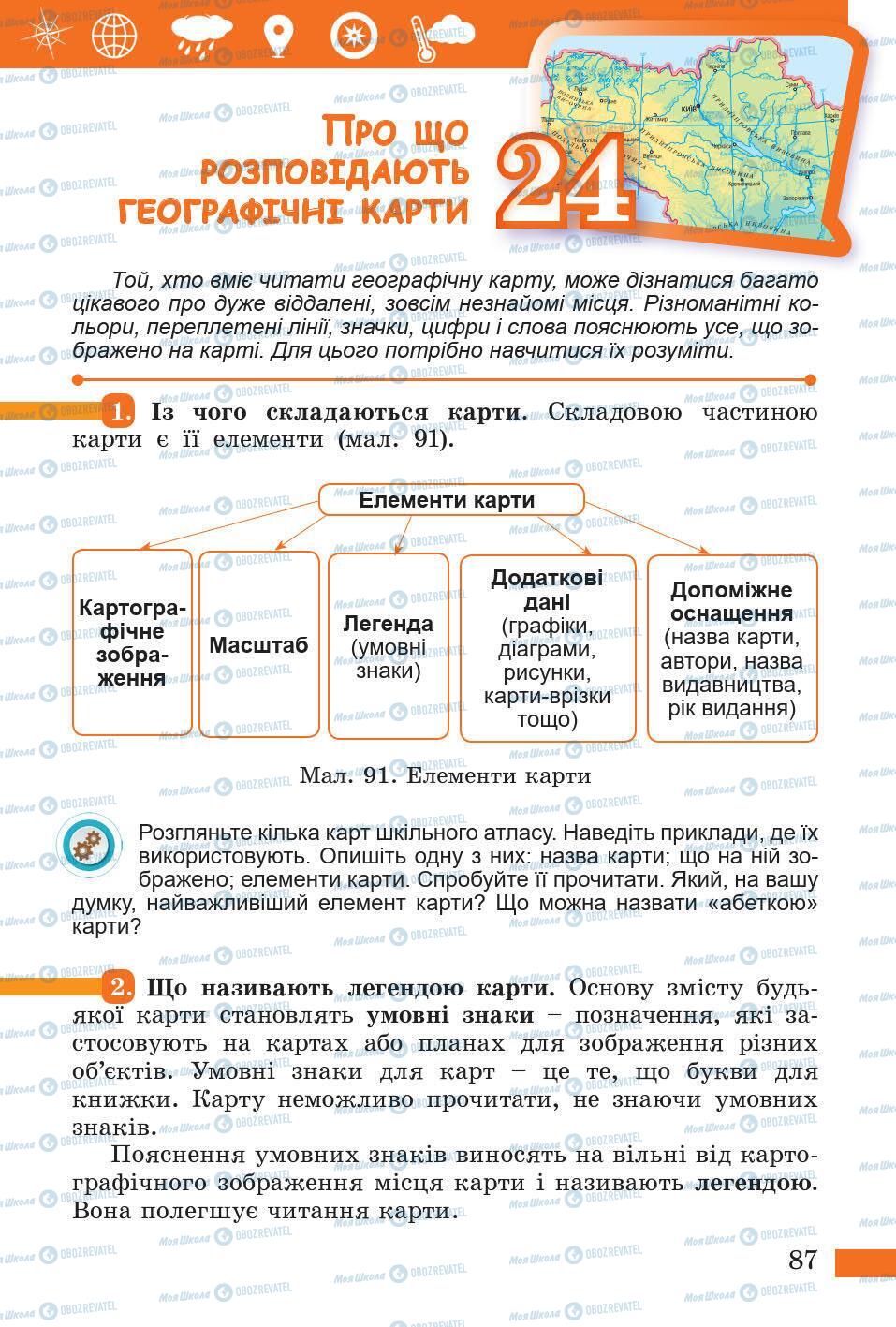 Підручники Природознавство 5 клас сторінка 87