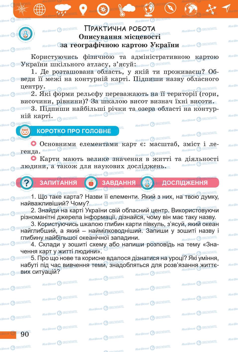 Підручники Природознавство 5 клас сторінка 90