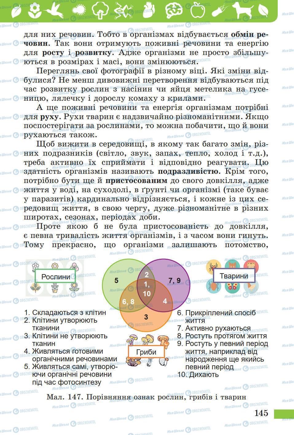 Підручники Природознавство 5 клас сторінка 145