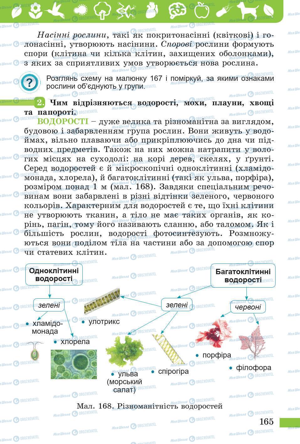 Підручники Природознавство 5 клас сторінка 165