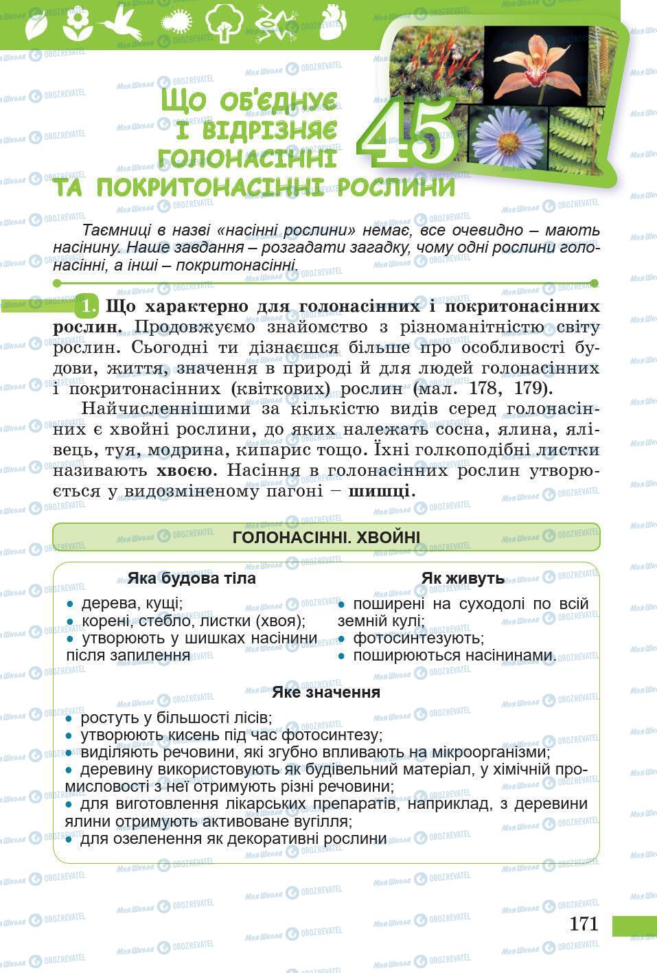 Підручники Природознавство 5 клас сторінка 171