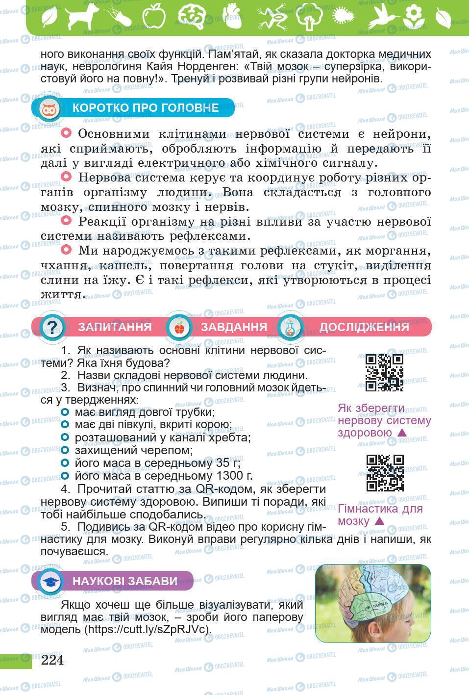 Підручники Природознавство 5 клас сторінка 224