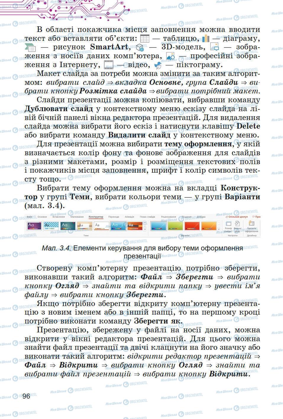 Підручники Інформатика 5 клас сторінка 96