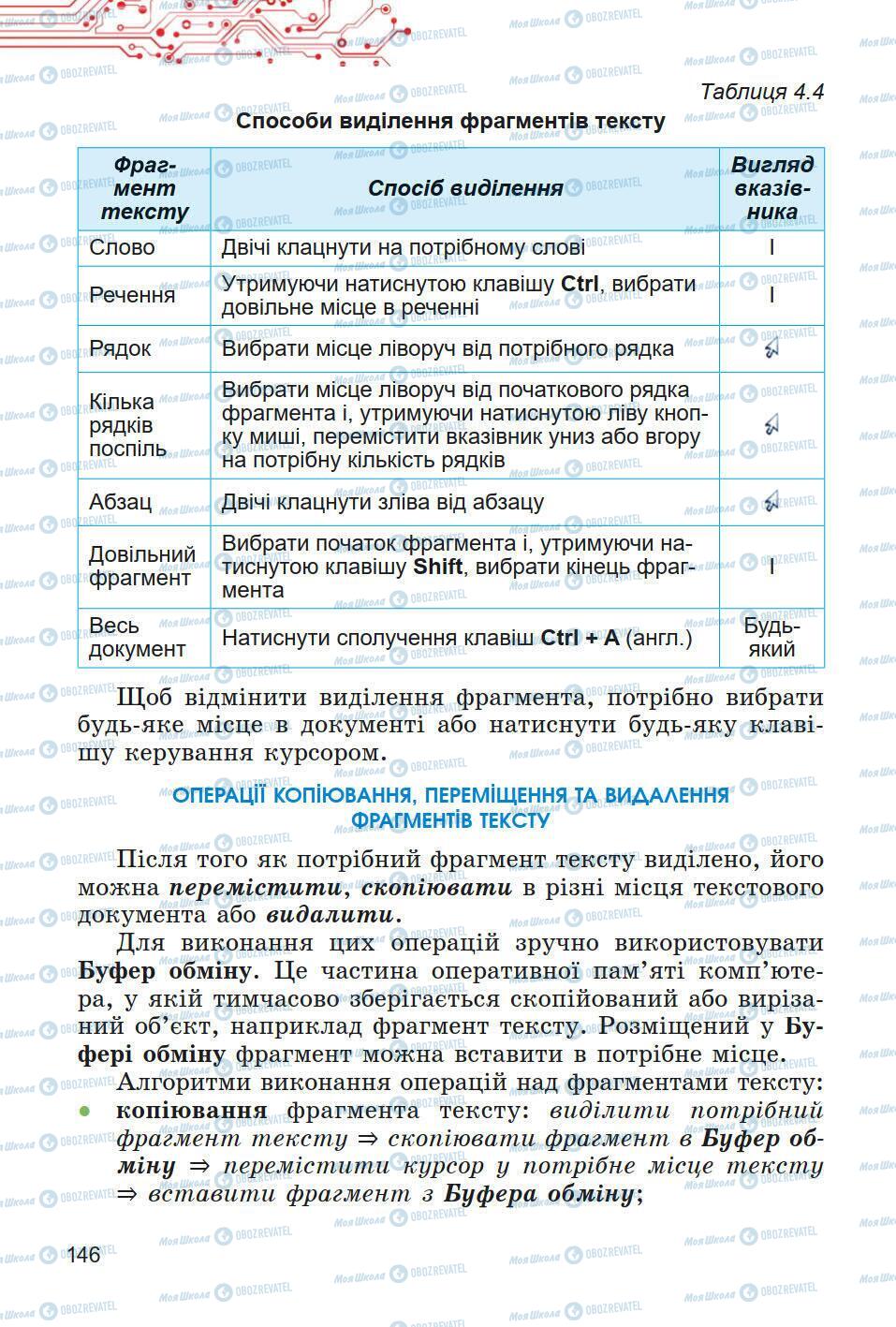 Підручники Інформатика 5 клас сторінка 146