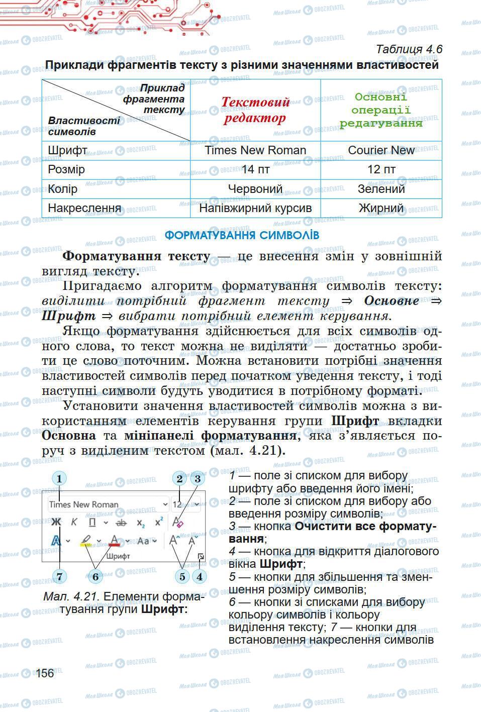 Підручники Інформатика 5 клас сторінка 156