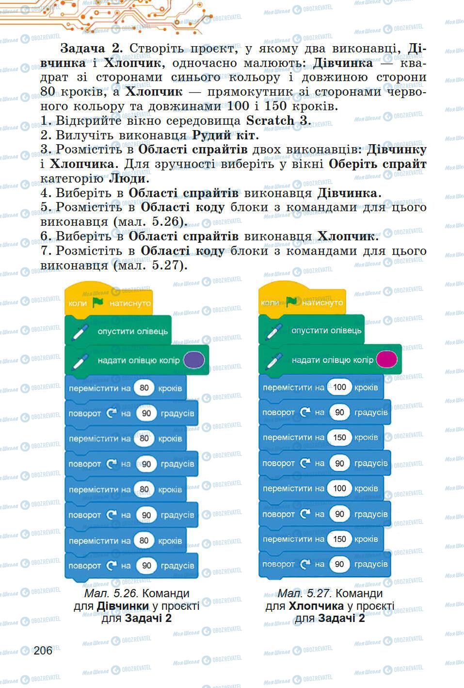 Підручники Інформатика 5 клас сторінка 206