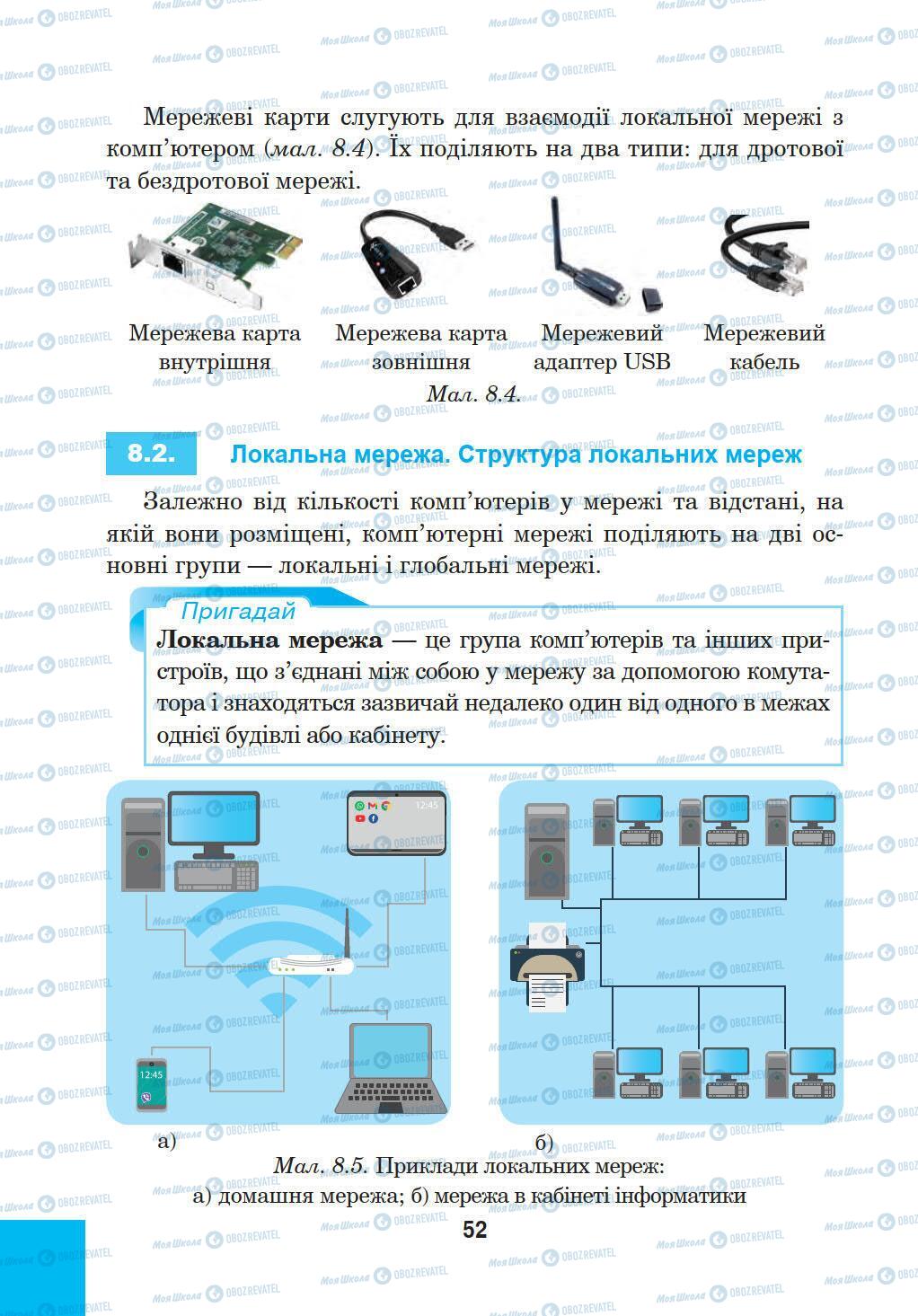 Підручники Інформатика 5 клас сторінка 52