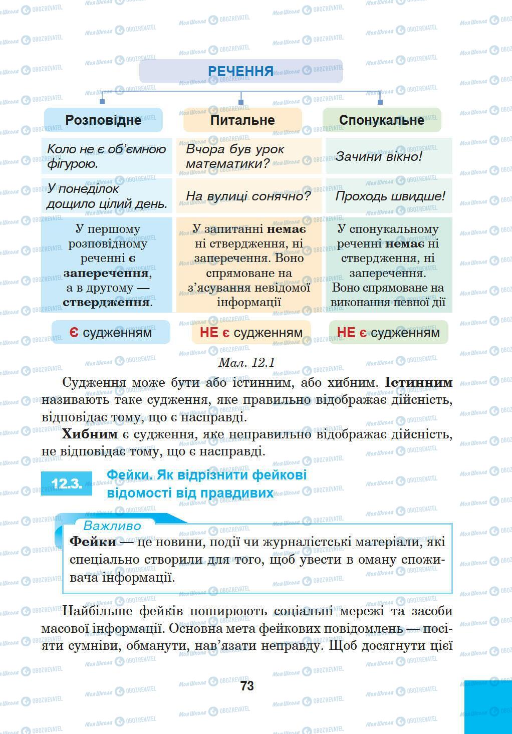 Підручники Інформатика 5 клас сторінка 73