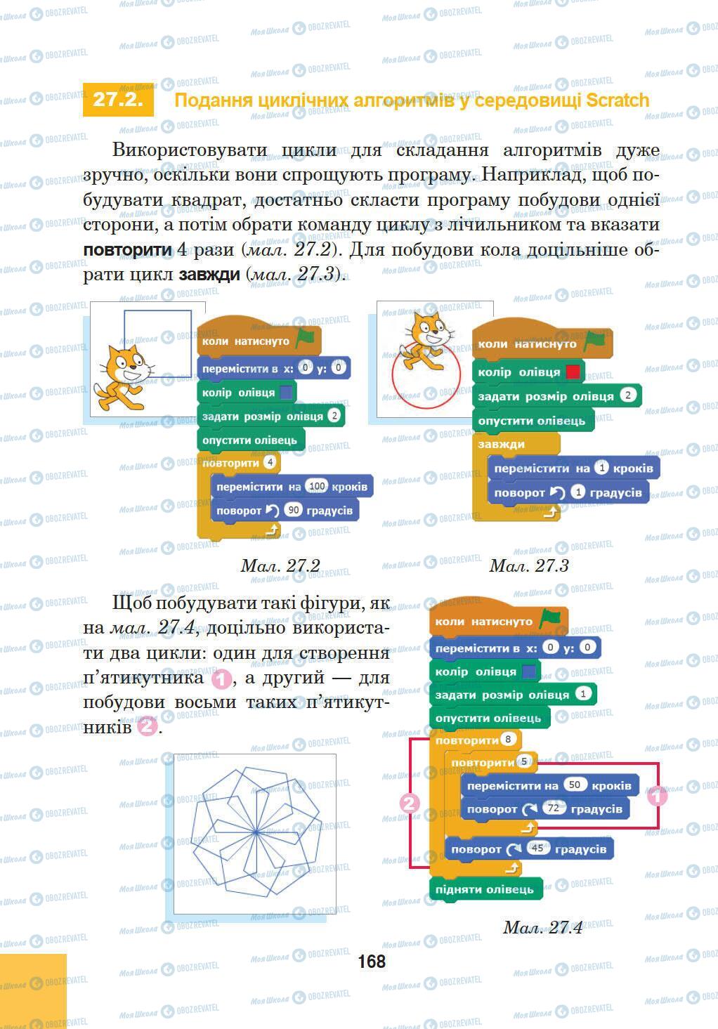 Підручники Інформатика 5 клас сторінка 168