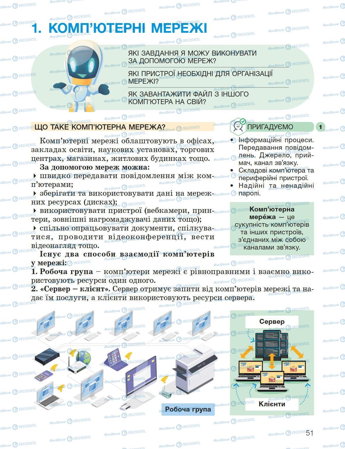 Підручники Інформатика 5 клас сторінка 51