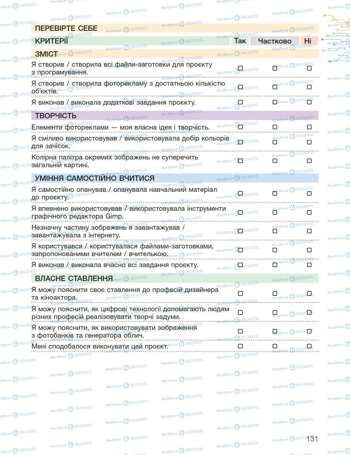 Підручники Інформатика 5 клас сторінка 131