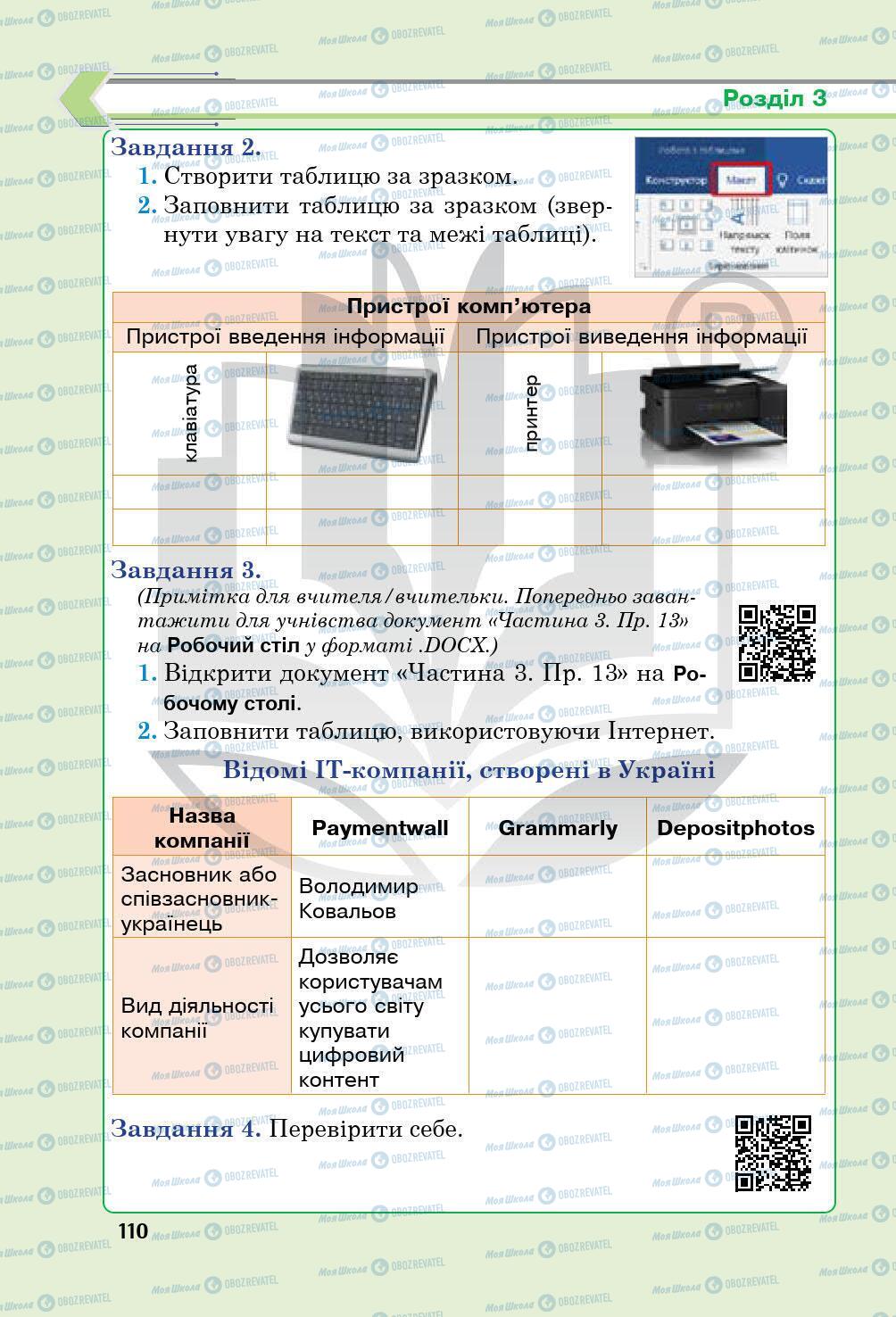 Підручники Інформатика 5 клас сторінка 110