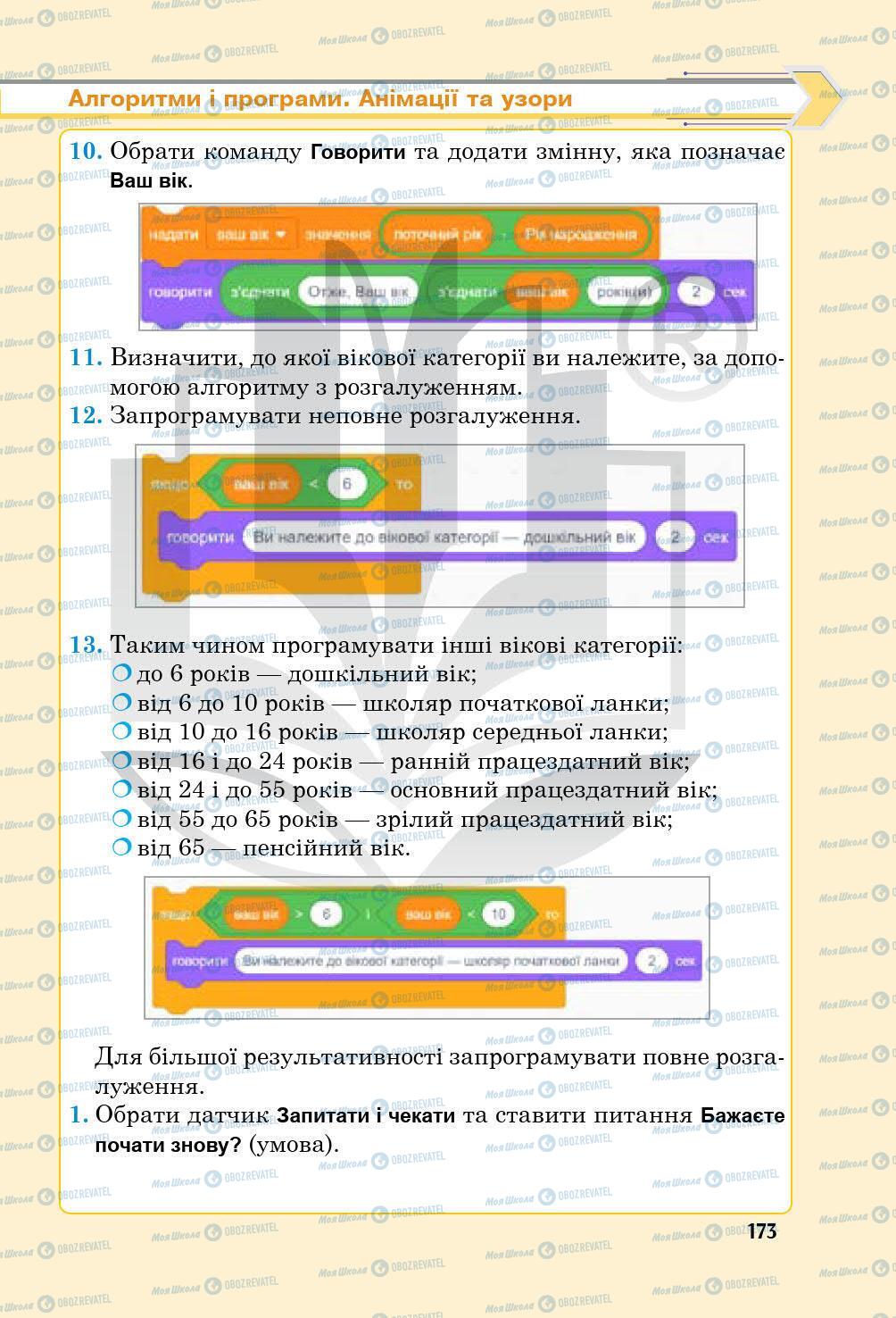 Підручники Інформатика 5 клас сторінка 173