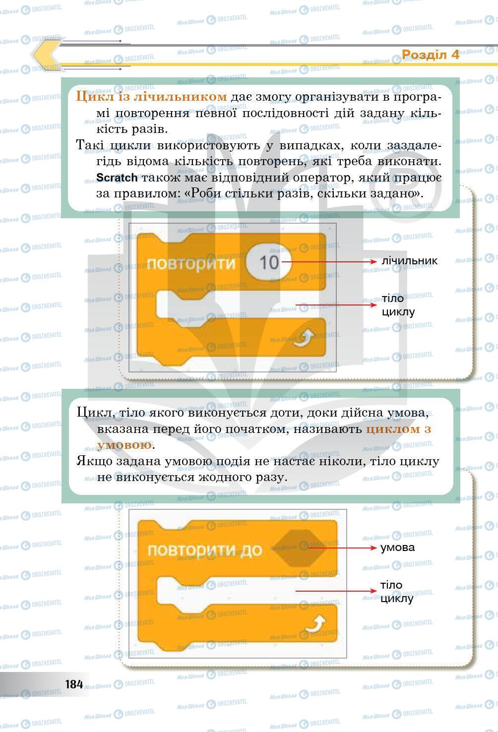 Підручники Інформатика 5 клас сторінка 184