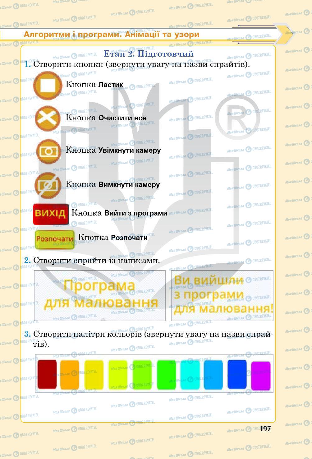 Підручники Інформатика 5 клас сторінка 197