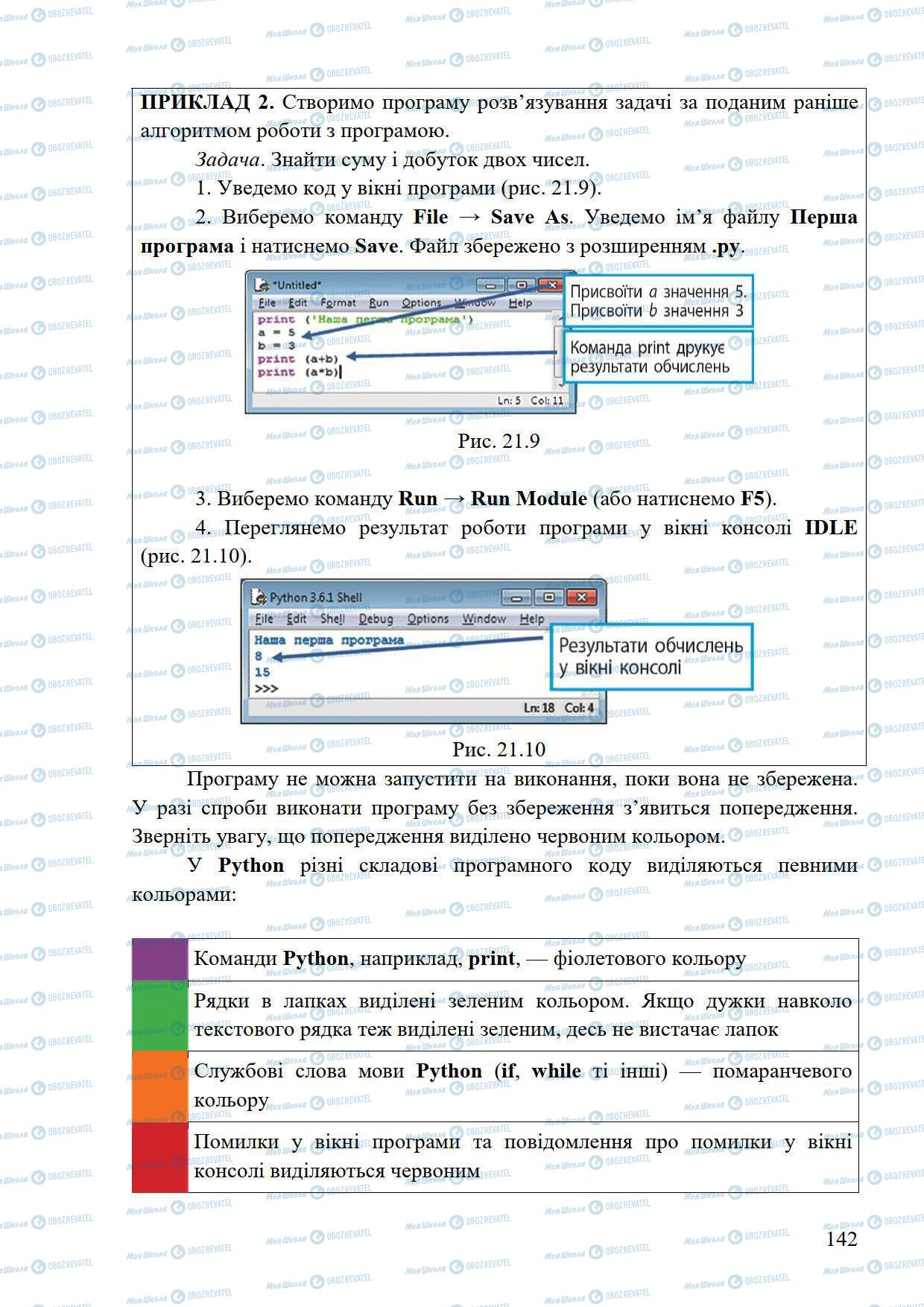 Підручники Інформатика 5 клас сторінка 142