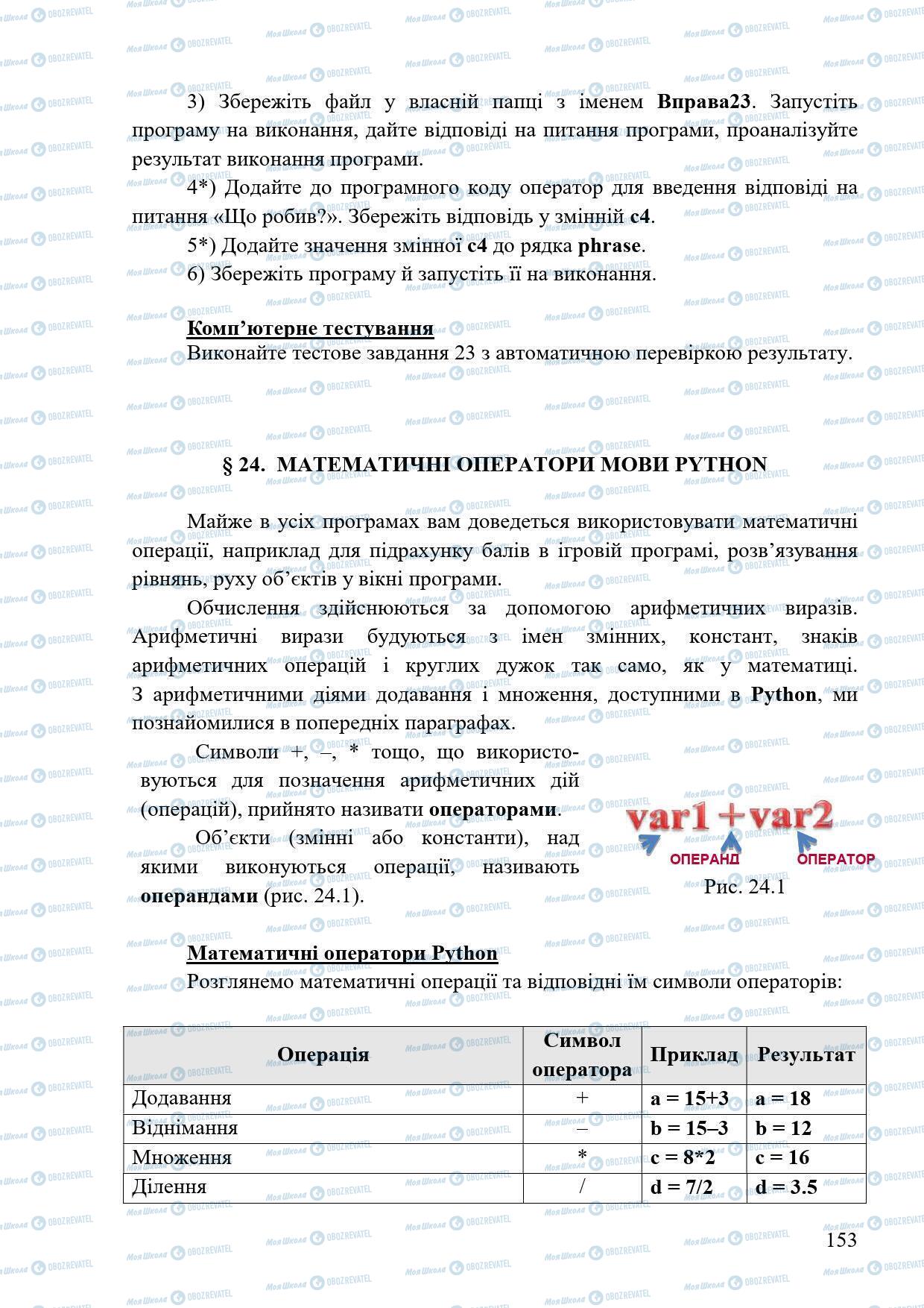 Підручники Інформатика 5 клас сторінка 153