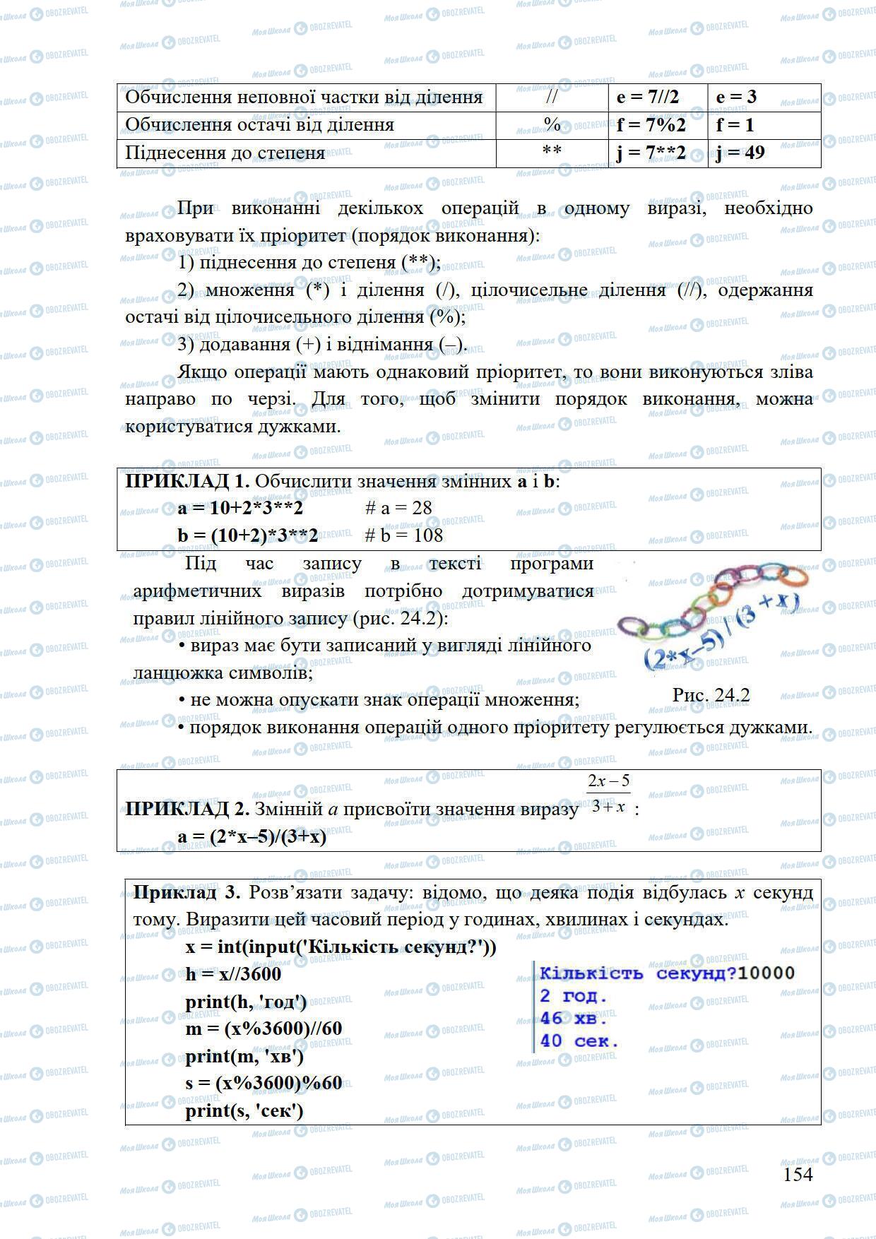 Підручники Інформатика 5 клас сторінка 154