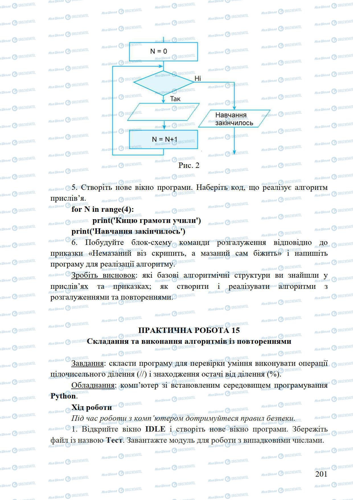 Підручники Інформатика 5 клас сторінка 201