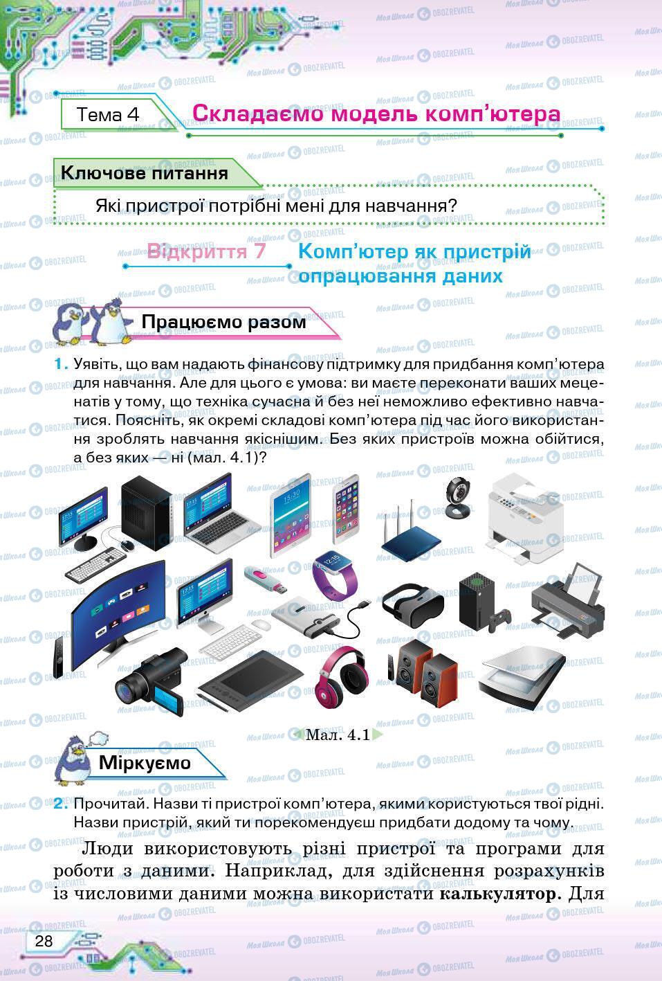 Підручники Інформатика 5 клас сторінка 28