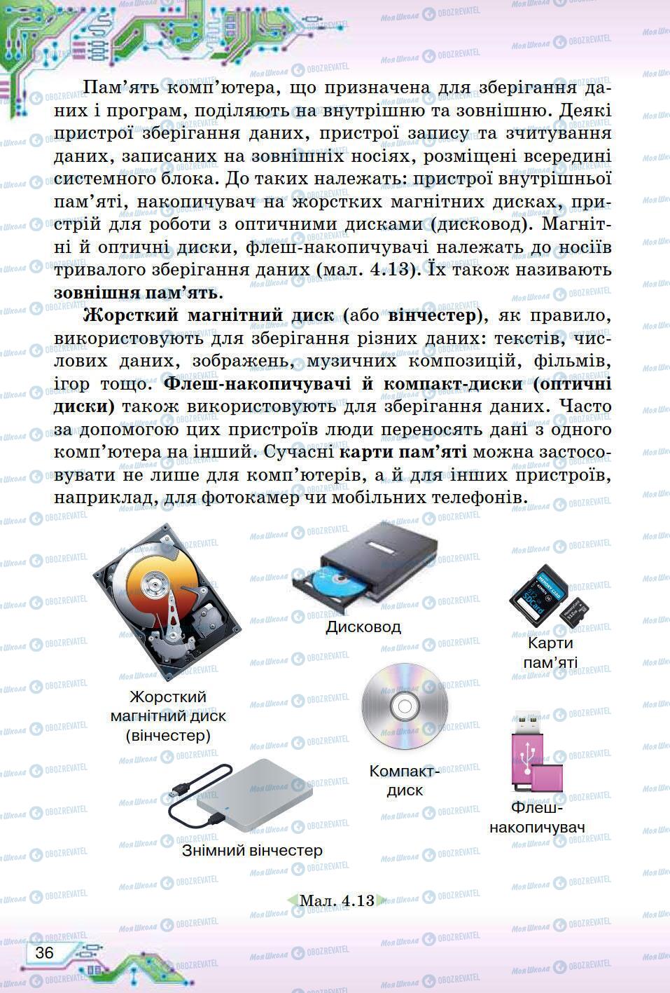 Підручники Інформатика 5 клас сторінка 36