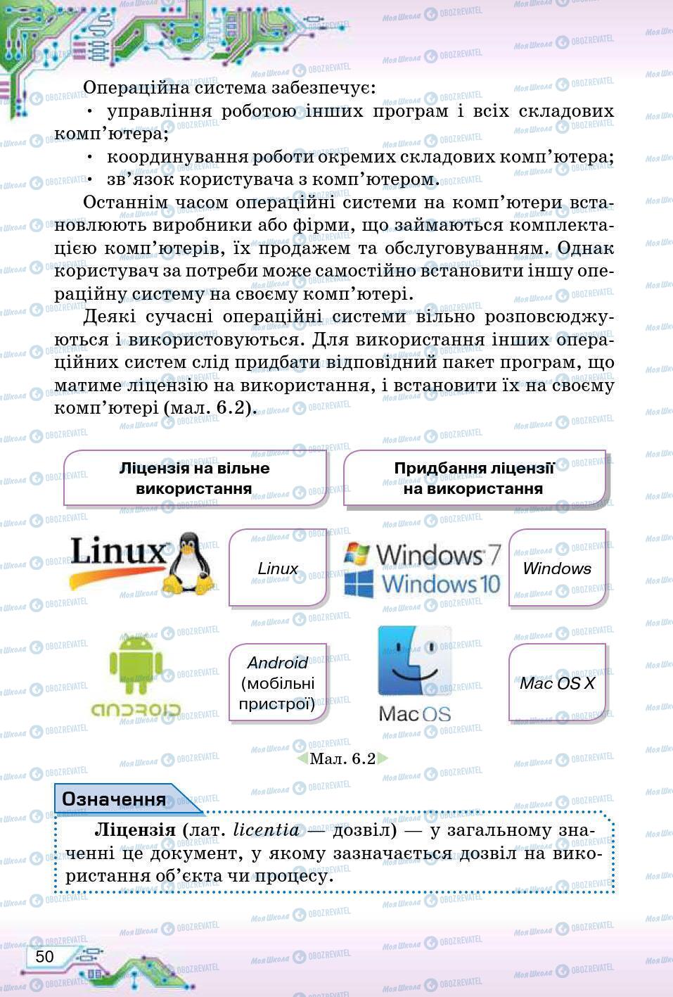 Підручники Інформатика 5 клас сторінка 50