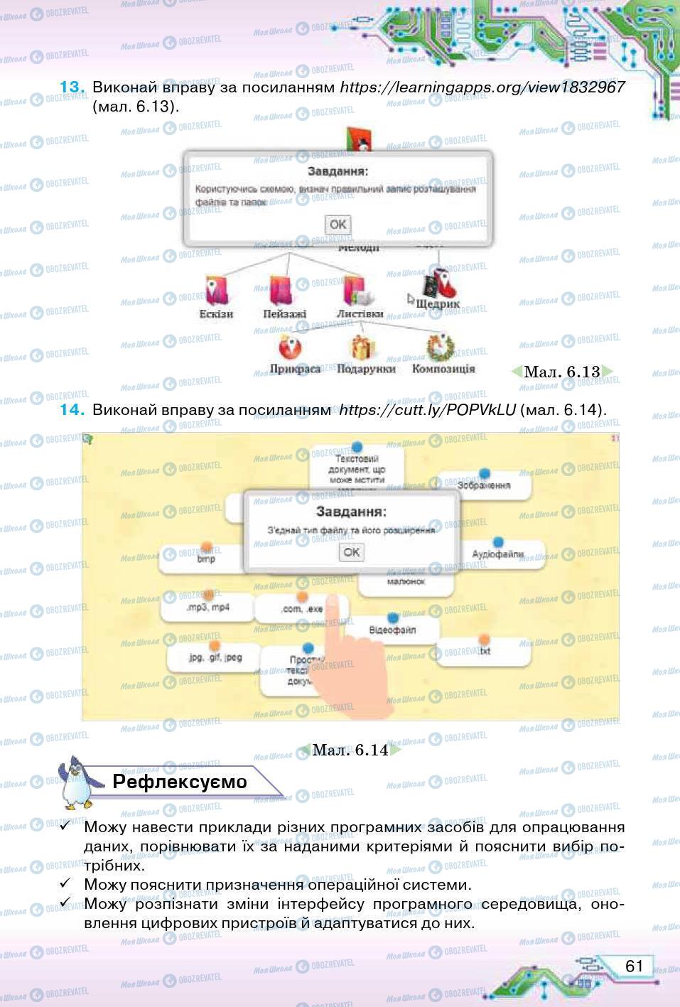Підручники Інформатика 5 клас сторінка 61