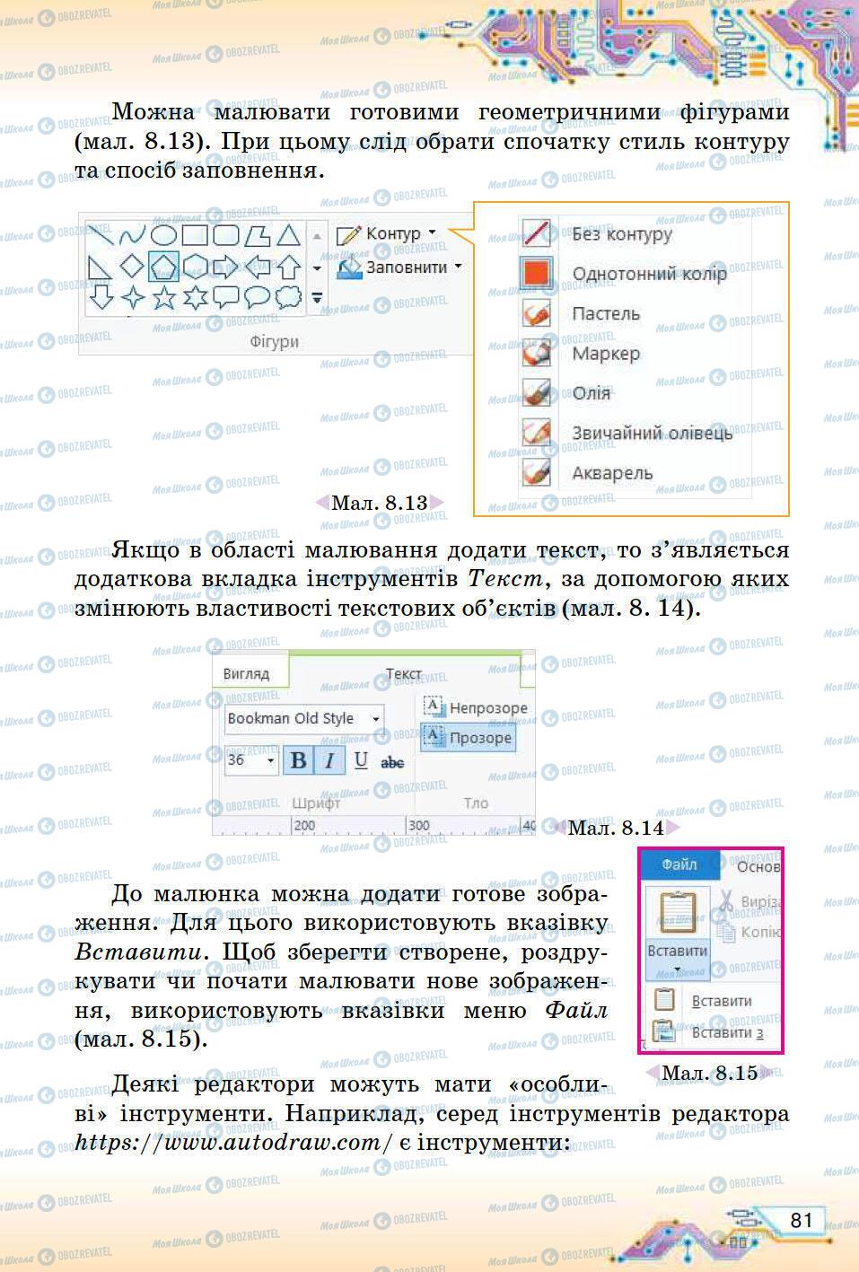 Підручники Інформатика 5 клас сторінка 81