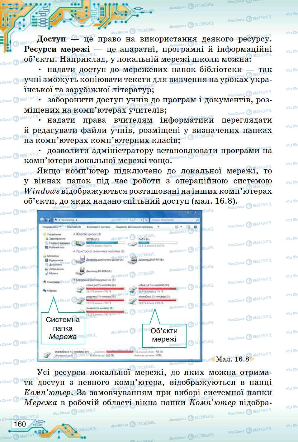 Підручники Інформатика 5 клас сторінка 160