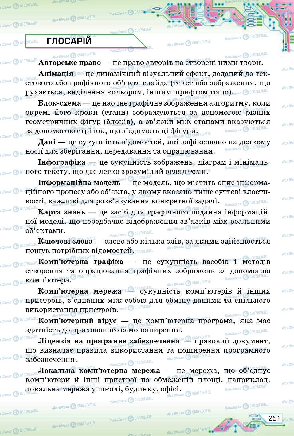 Підручники Інформатика 5 клас сторінка 251