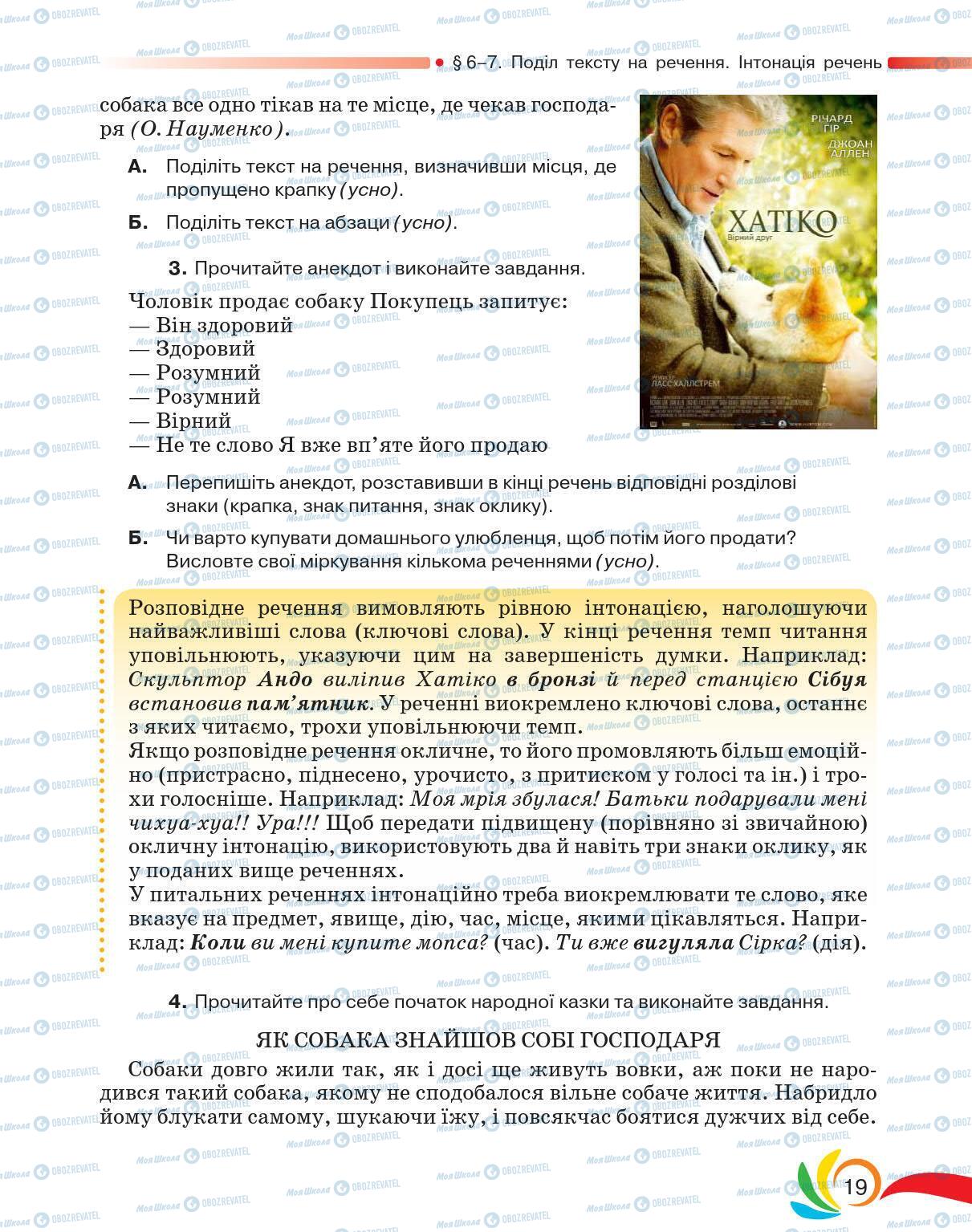 Підручники Українська мова 5 клас сторінка 19