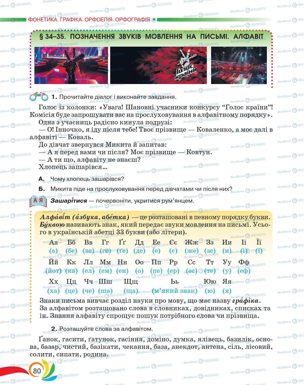 Підручники Українська мова 5 клас сторінка 80