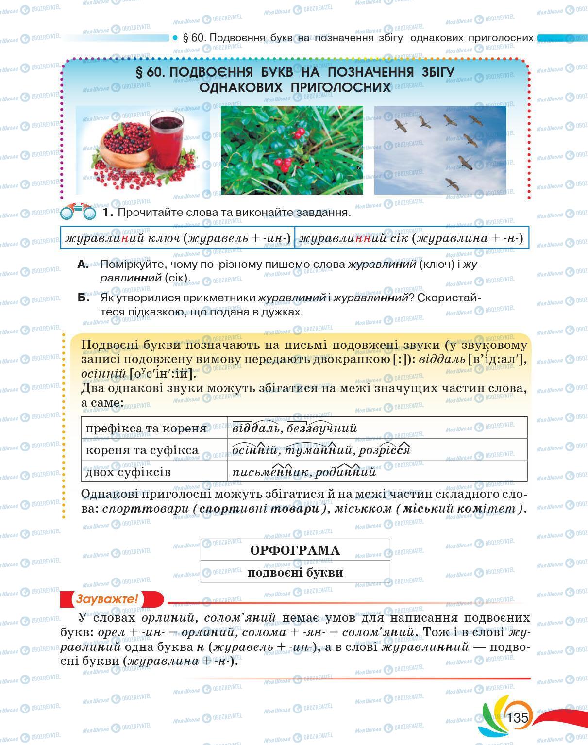 Учебники Укр мова 5 класс страница 135