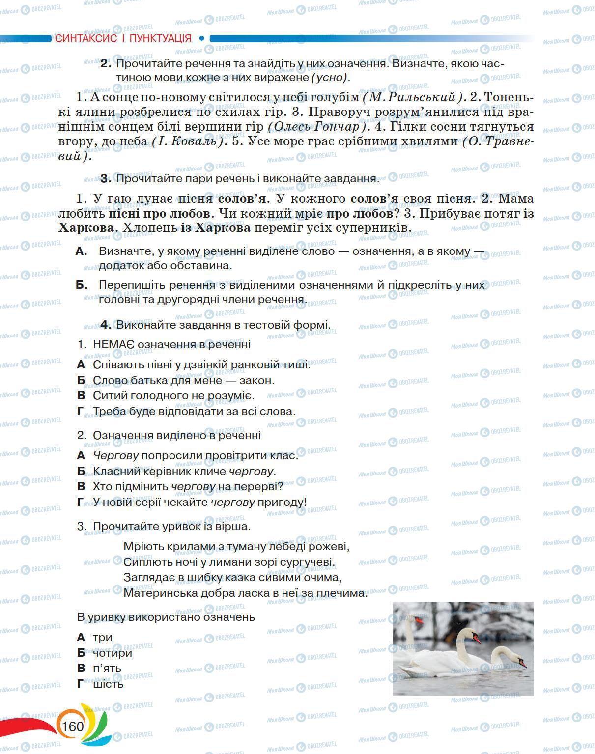 Підручники Українська мова 5 клас сторінка 160