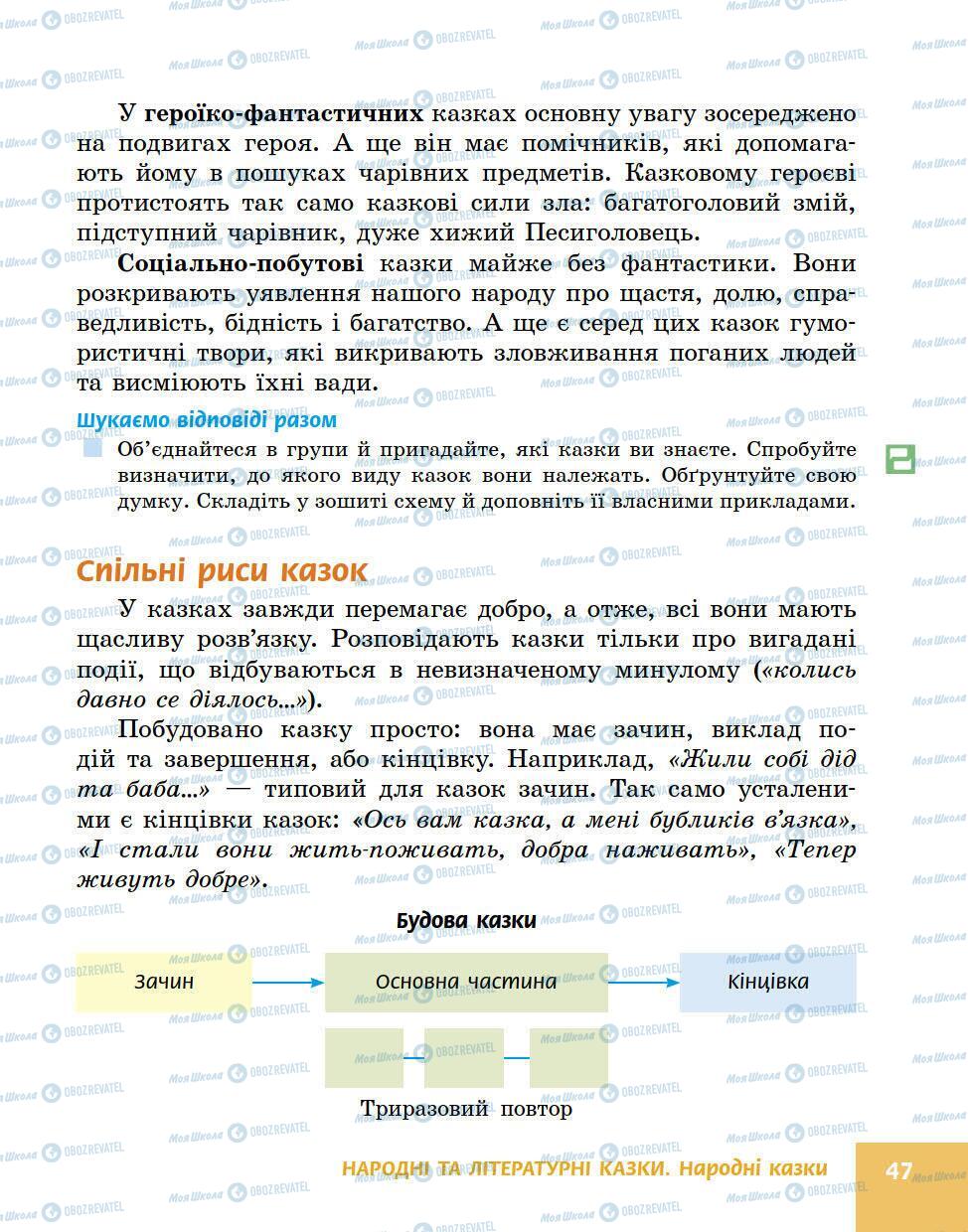 Учебники Укр лит 5 класс страница 47