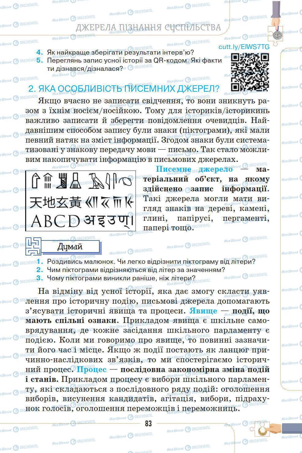 Учебники История Украины 5 класс страница 83