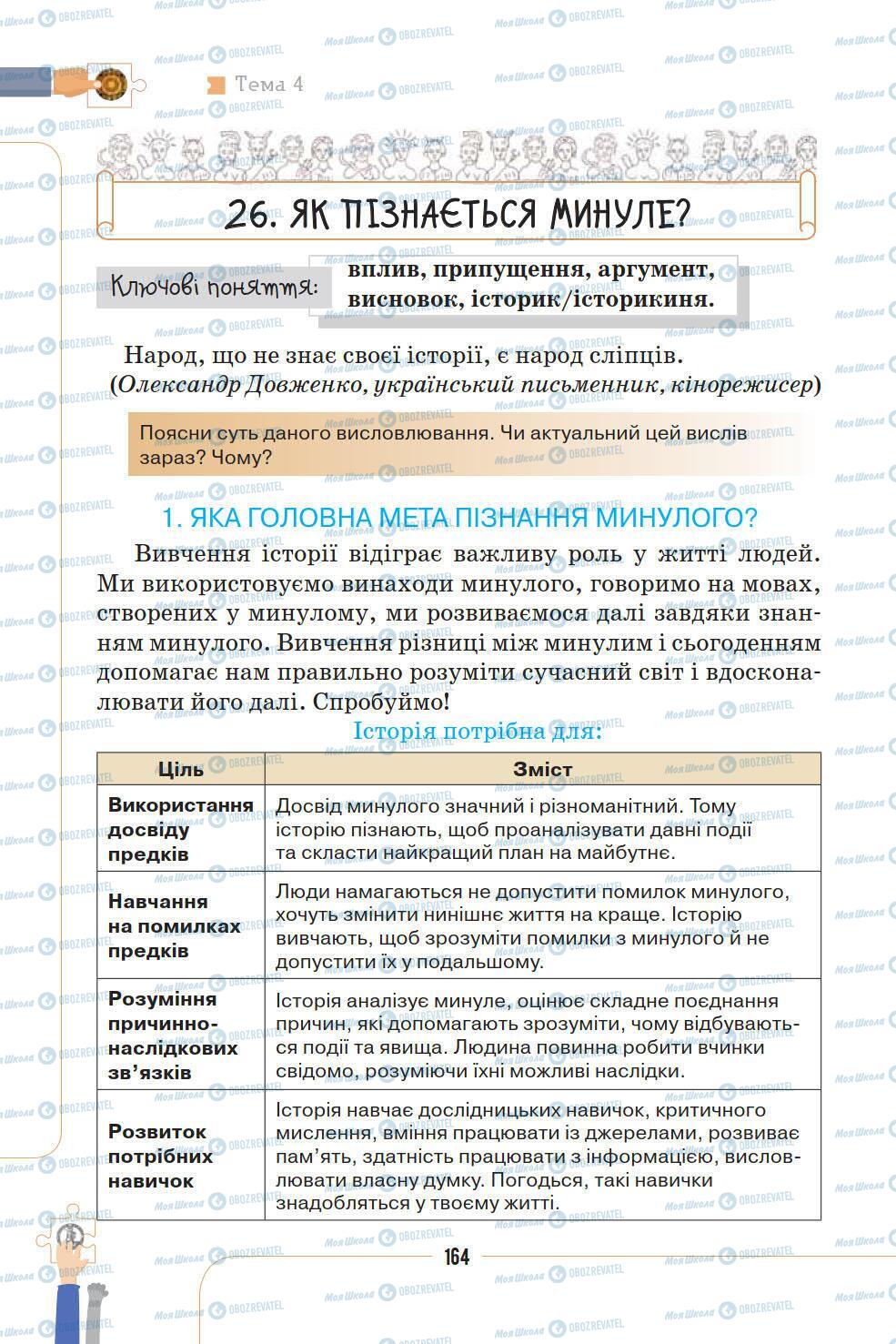 Підручники Історія України 5 клас сторінка 164