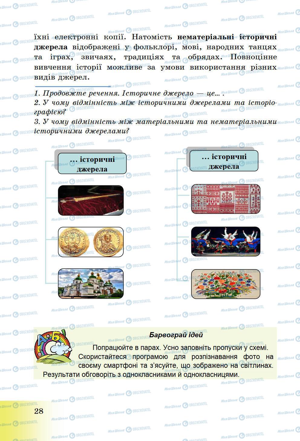 Підручники Історія України 5 клас сторінка 28