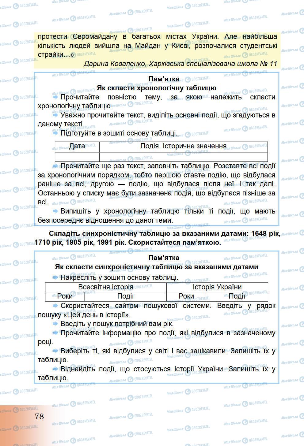 Підручники Історія України 5 клас сторінка 78