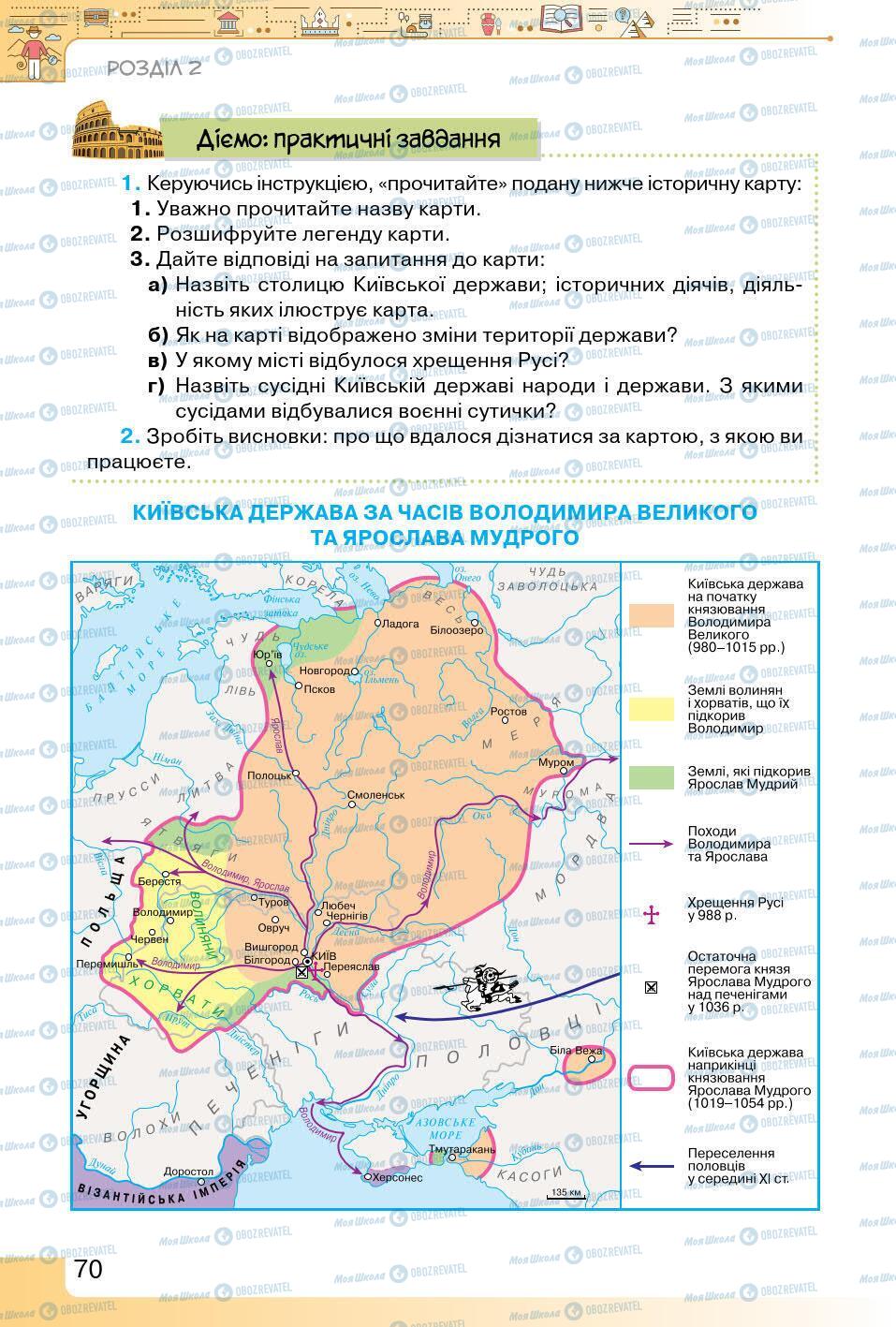 Підручники Історія України 5 клас сторінка 70