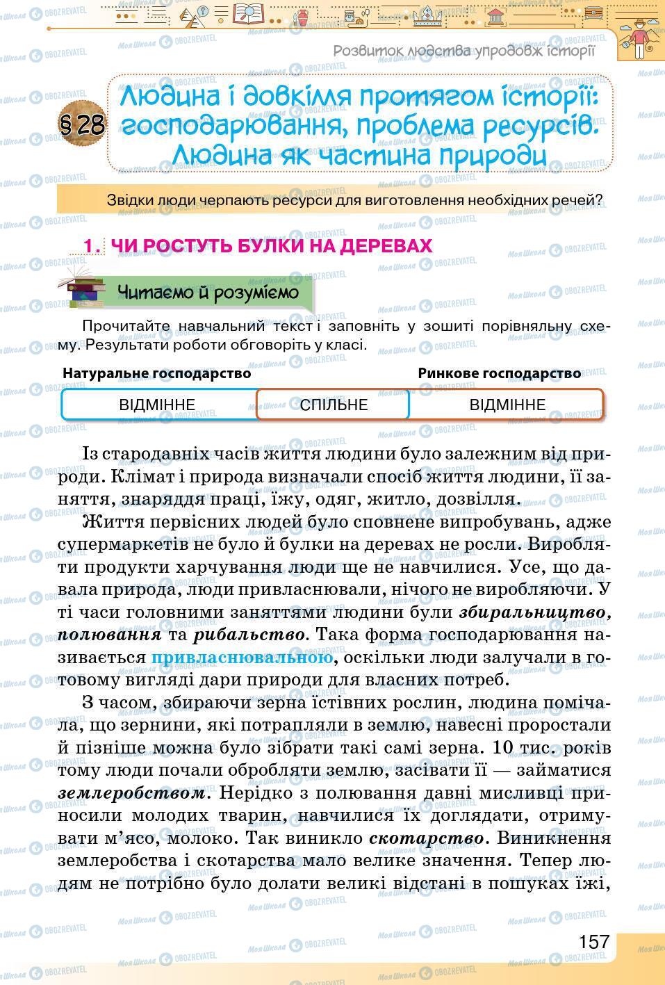 Підручники Історія України 5 клас сторінка 157