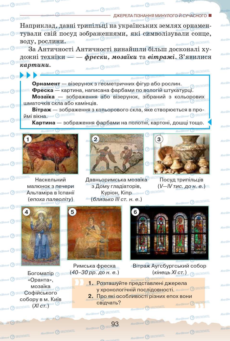 Підручники Історія України 5 клас сторінка 93