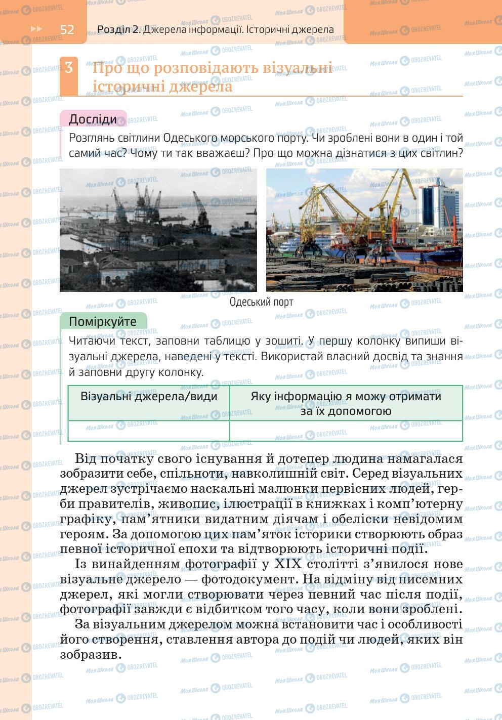 Підручники Історія України 5 клас сторінка 52