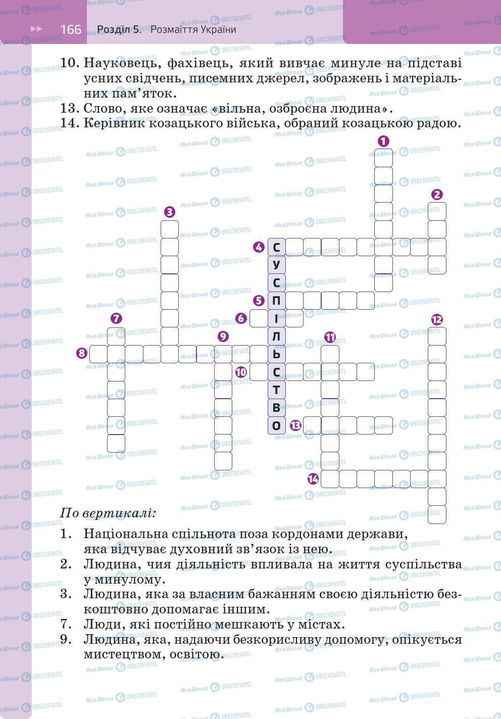 Підручники Історія України 5 клас сторінка 166