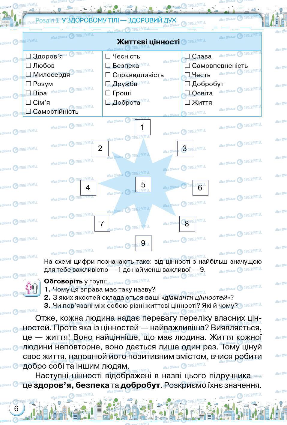 Підручники Основи здоров'я 5 клас сторінка 6