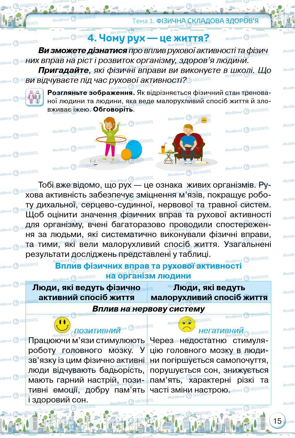 Підручники Основи здоров'я 5 клас сторінка 15