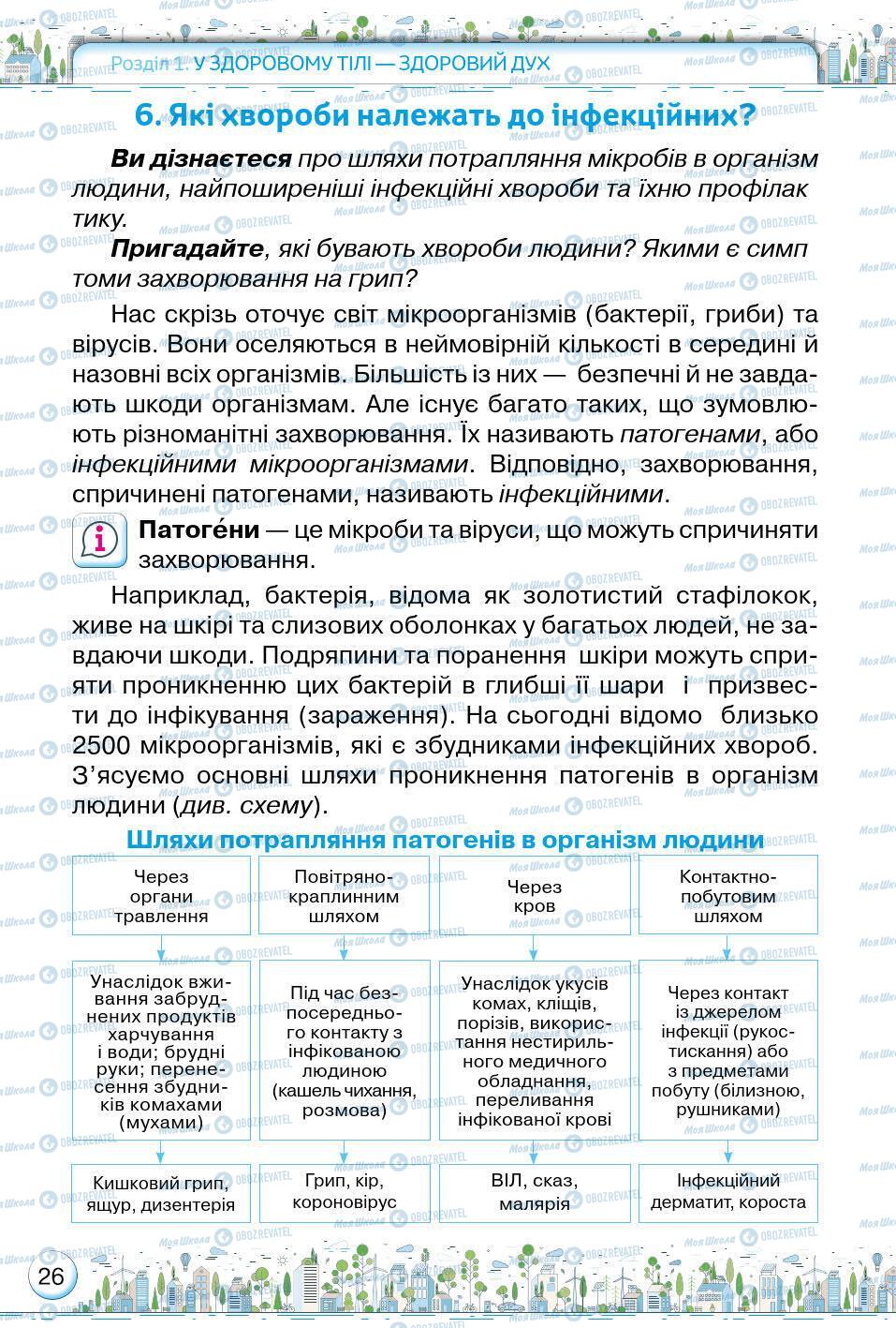 Підручники Основи здоров'я 5 клас сторінка 26