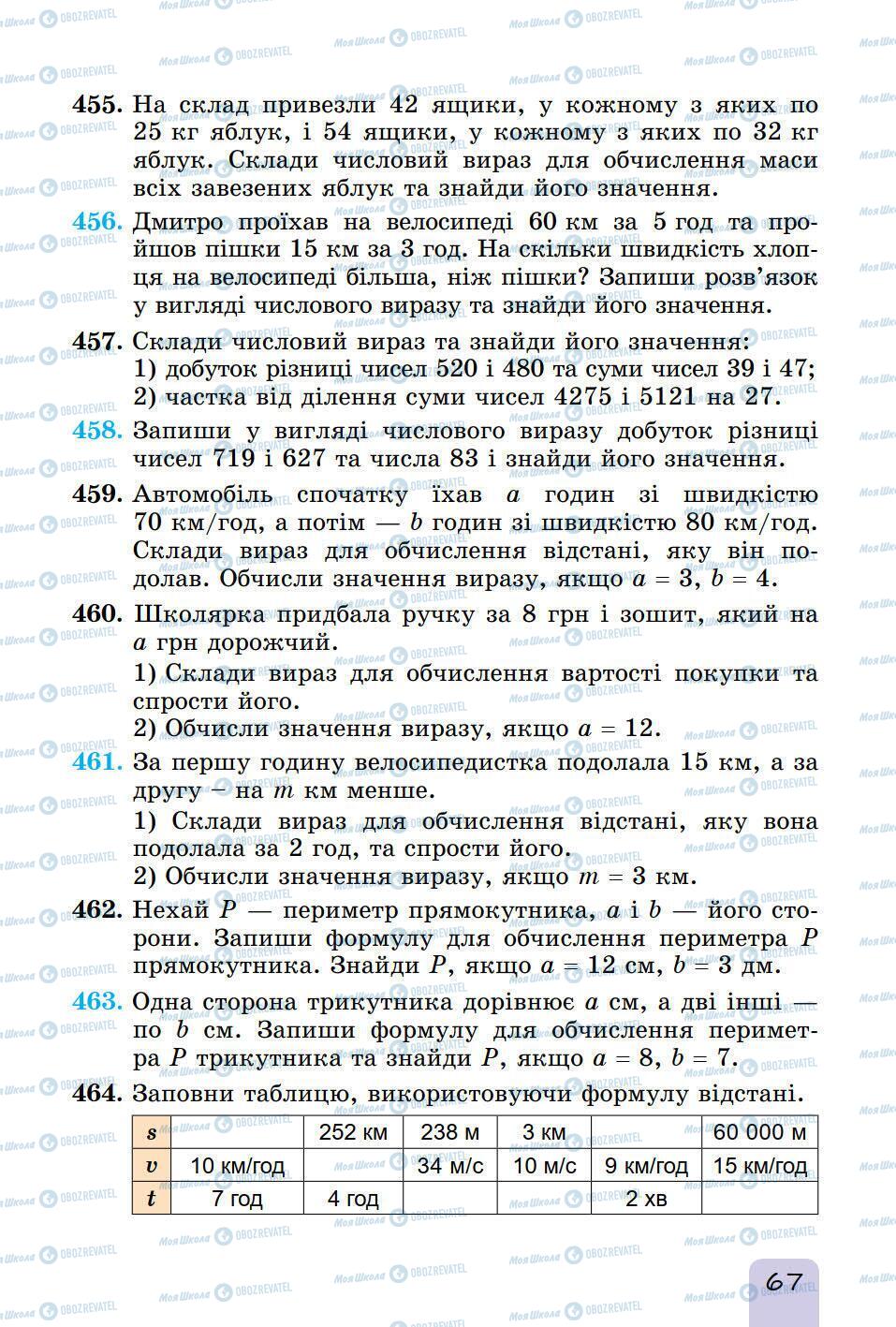 Підручники Математика 5 клас сторінка 67