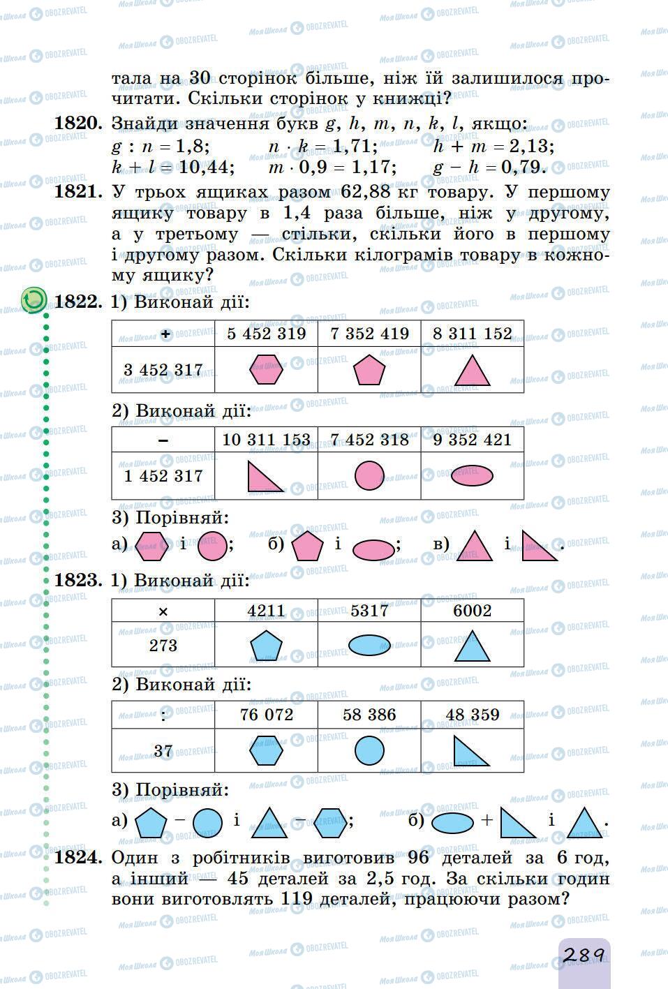 Учебники Математика 5 класс страница 289