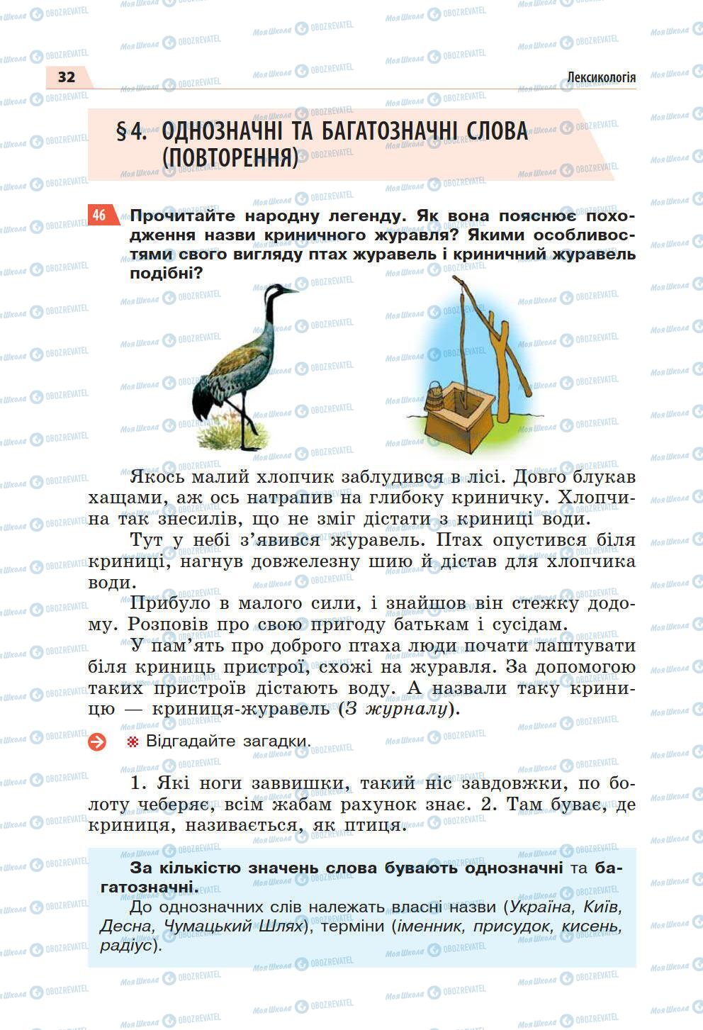 Підручники Українська мова 5 клас сторінка 32